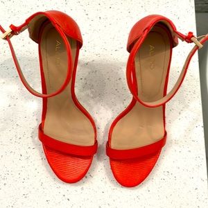 ALDO neon orange heels